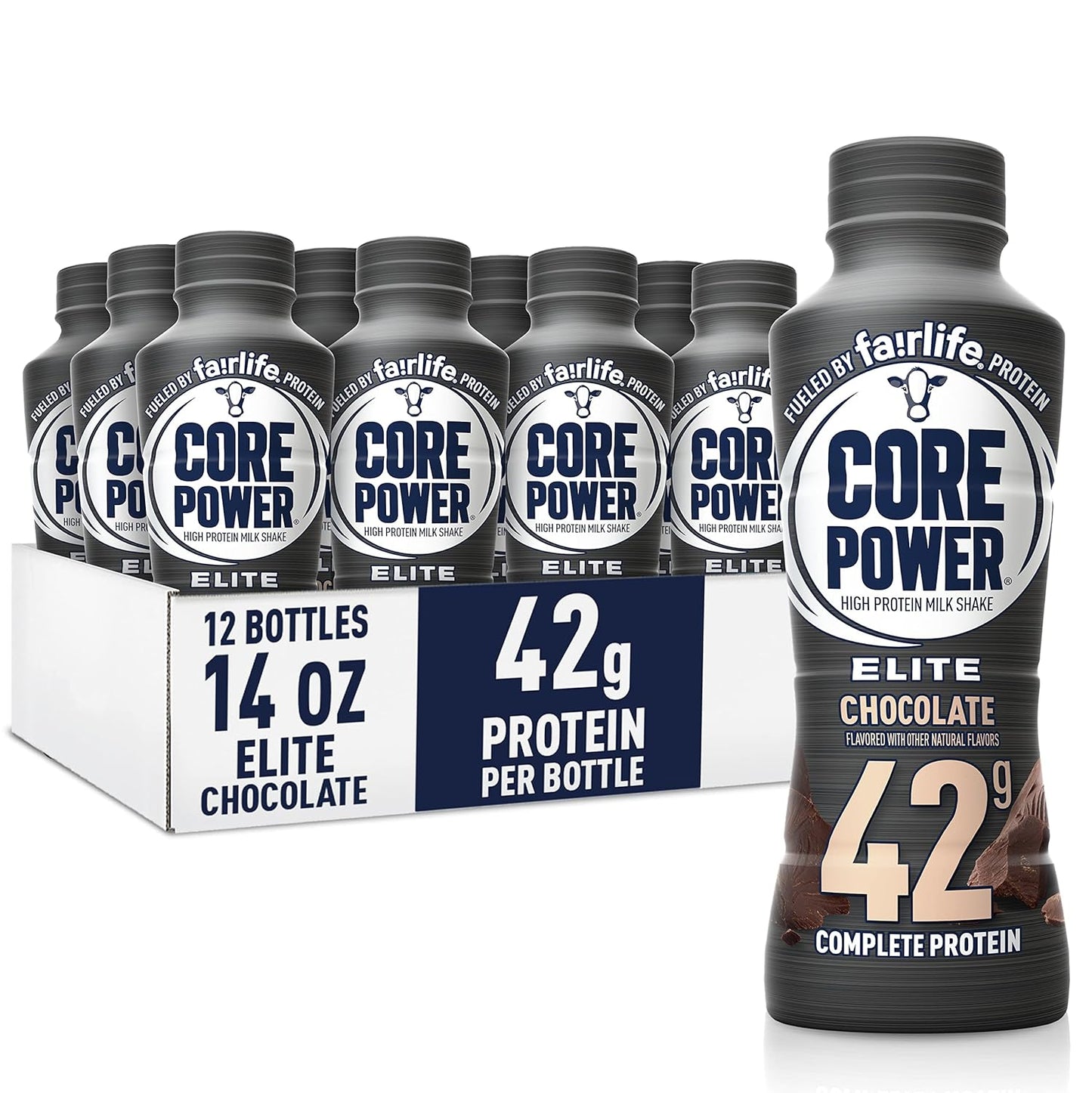 Elite High Protein Shake β 26g Protein per 42g Bottle, 14oz, 12 Pack π₯πͺ