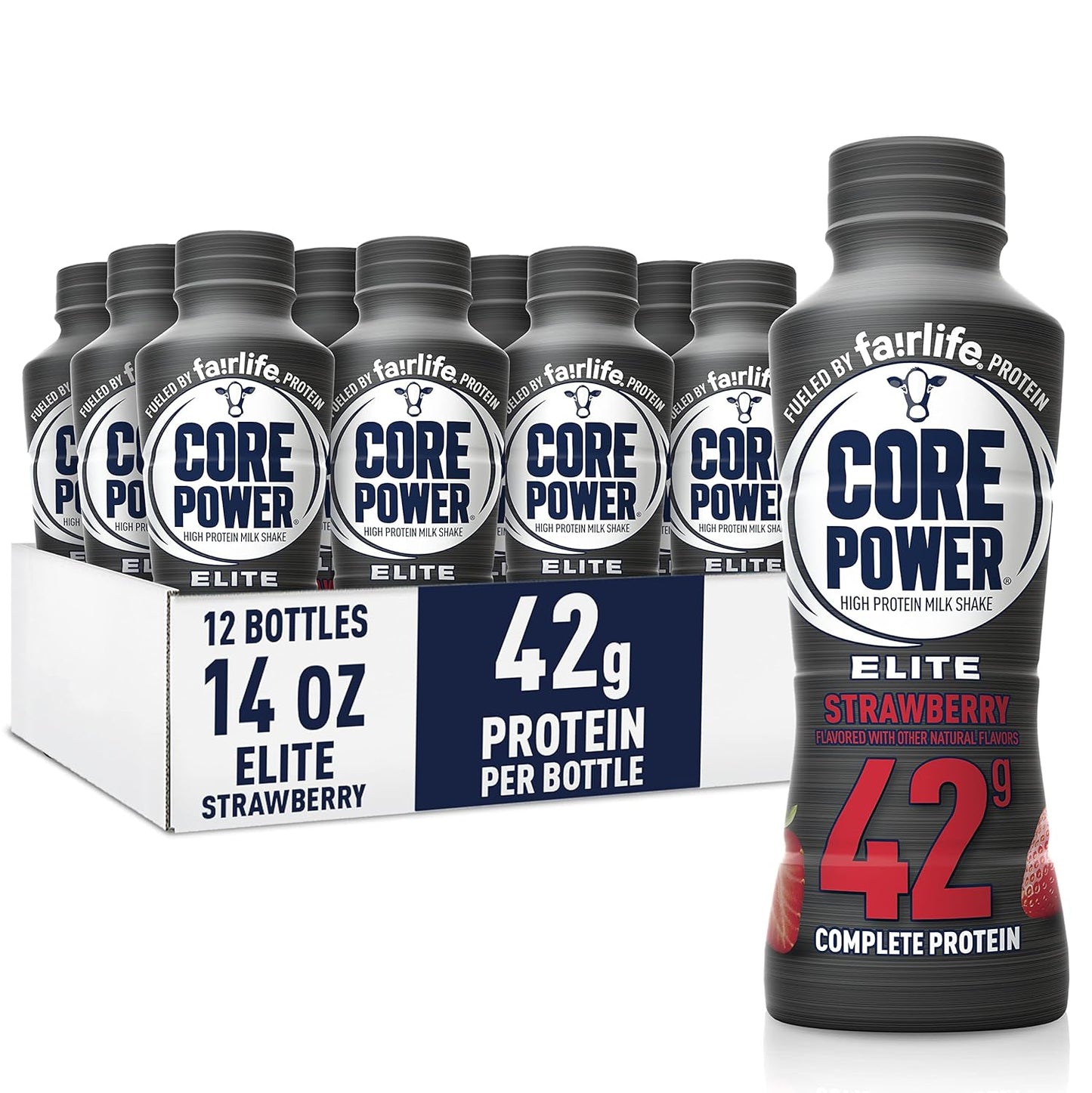 Elite High Protein Shake β 26g Protein per 42g Bottle, 14oz, 12 Pack π₯πͺ