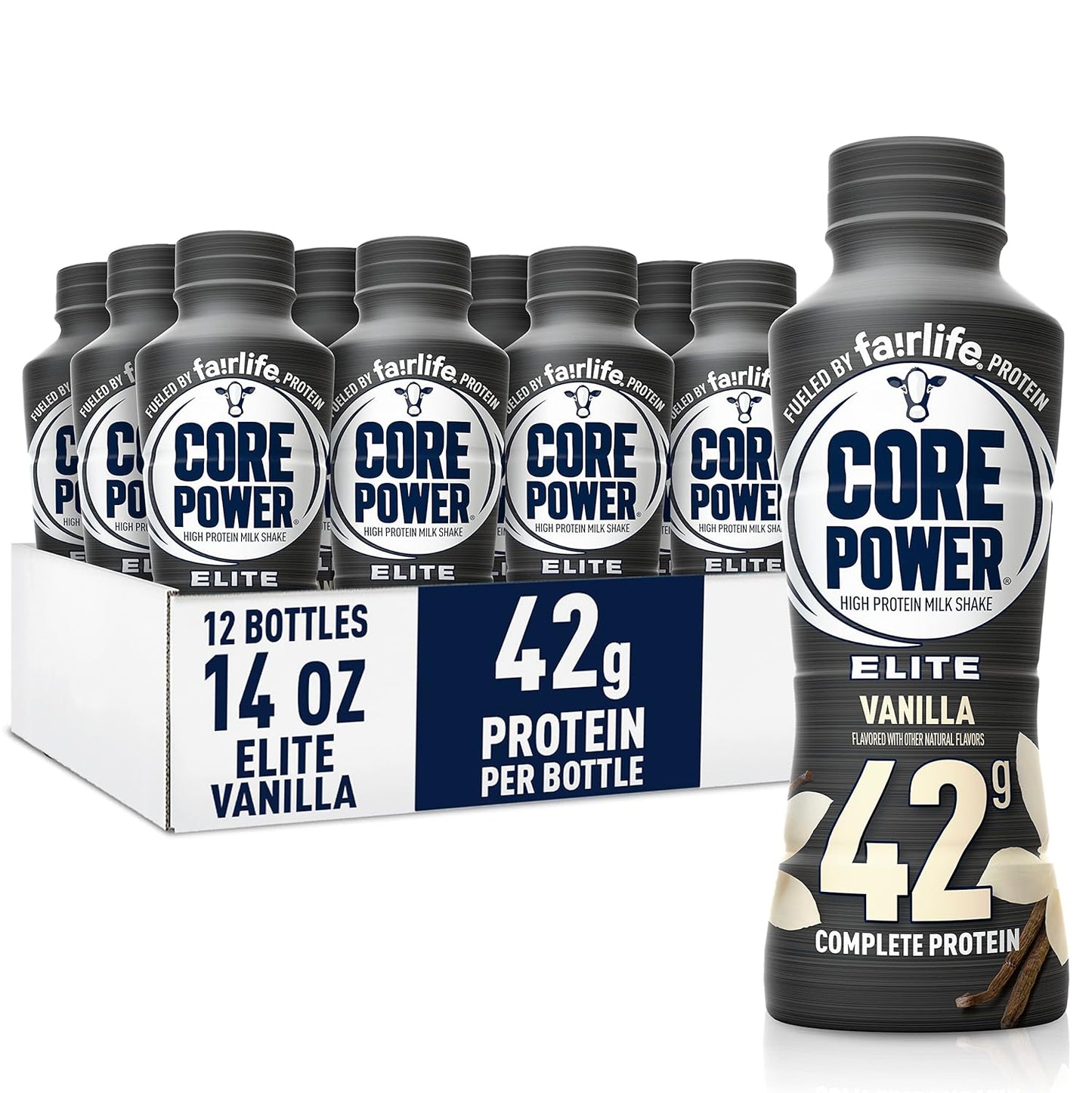 Elite High Protein Shake β 26g Protein per 42g Bottle, 14oz, 12 Pack π₯πͺ