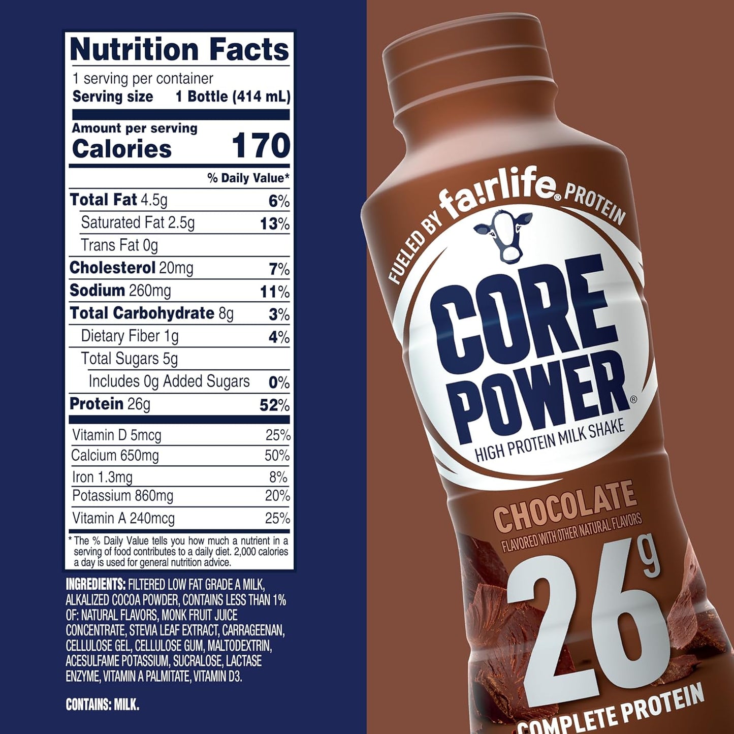 Elite High Protein Shake β 26g Protein per 42g Bottle, 14oz, 12 Pack π₯πͺ
