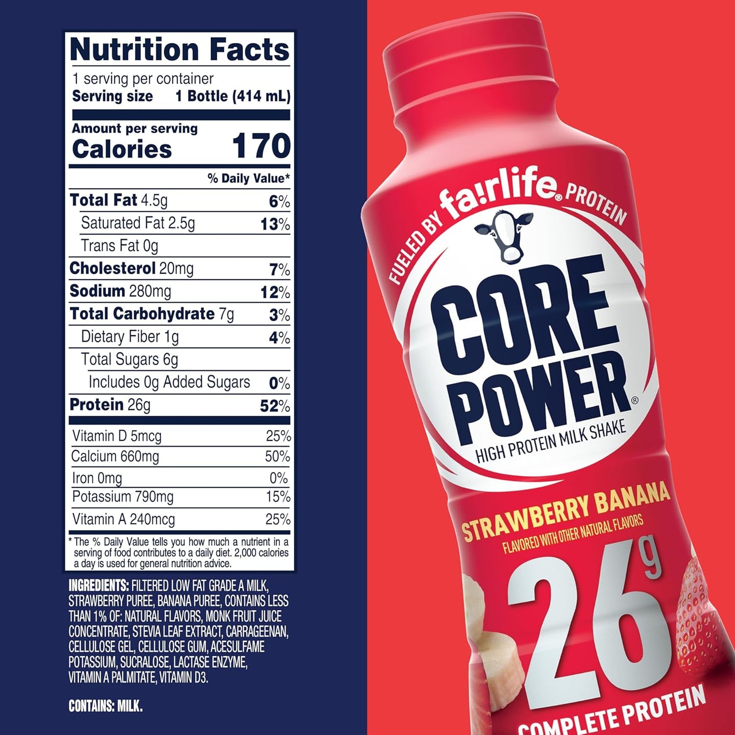 Elite High Protein Shake β 26g Protein per 42g Bottle, 14oz, 12 Pack π₯πͺ