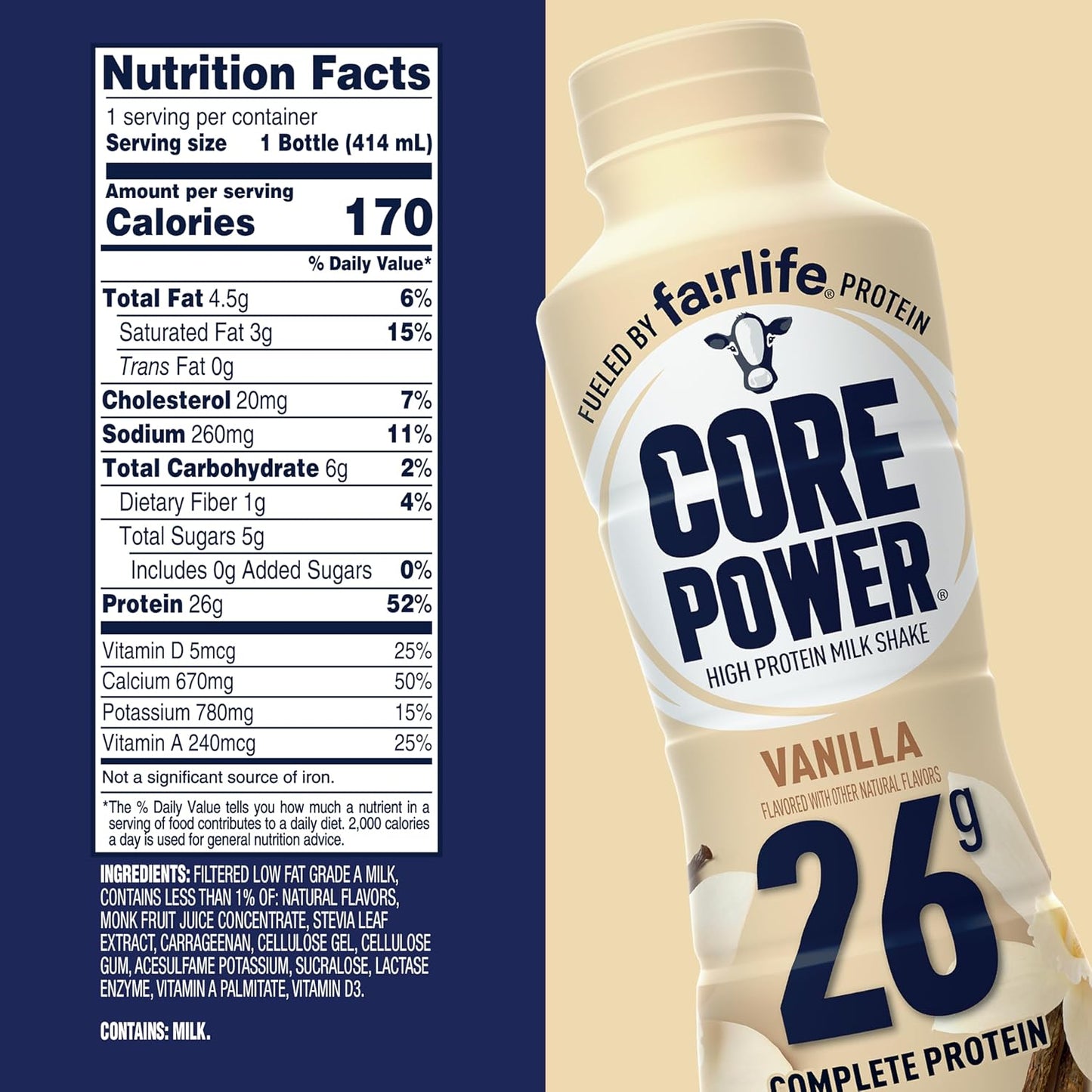 Elite High Protein Shake β 26g Protein per 42g Bottle, 14oz, 12 Pack π₯πͺ