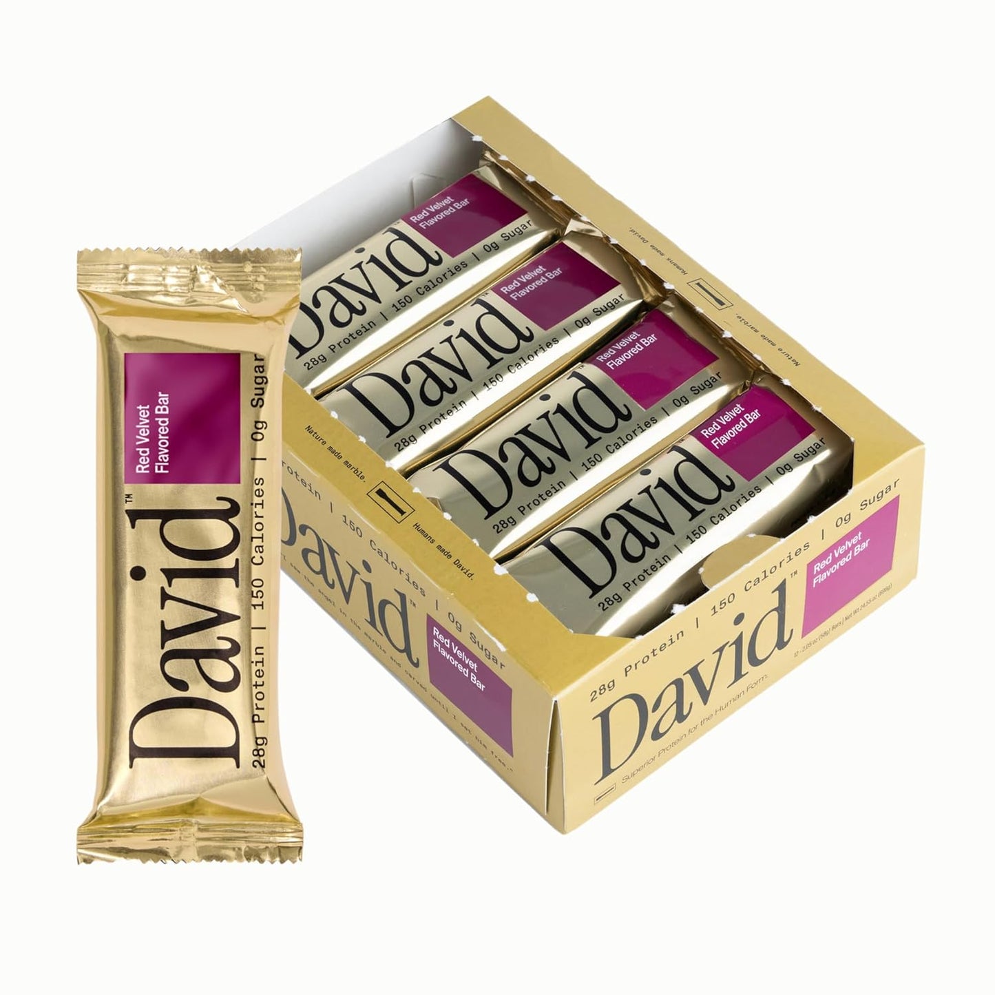 David Bar: High Protein, No Sugar β 28g Protein, 150 Calories, Pack of 12 π«πͺ