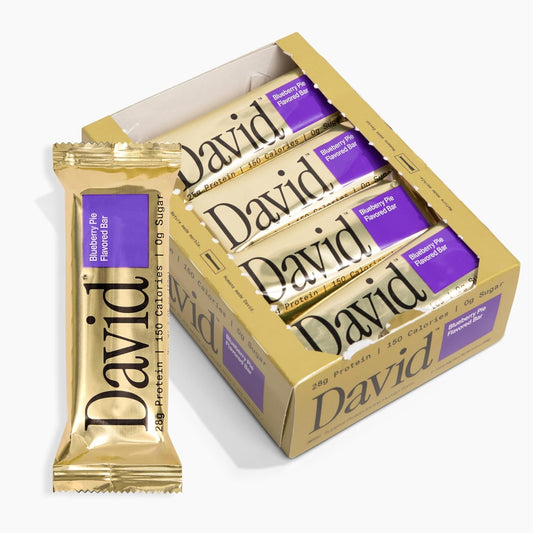 David Bar: High Protein, No Sugar – 28g Protein, 150 Calories, Pack of 12 🍫💪